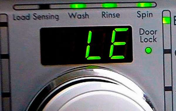 Код ошибки LE стиральных машин LG
