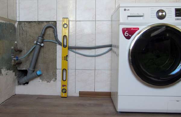 Подсоединение стиральной машины к канализации