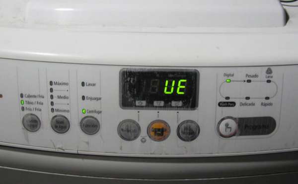Код ошибки UE стиральных машин LG