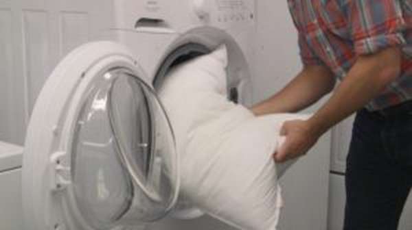 как стирать подушку в стиральной машине