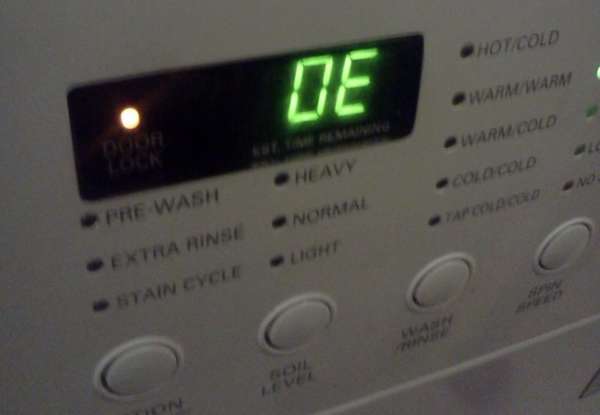 Код ошибки OE стиральных машин LG