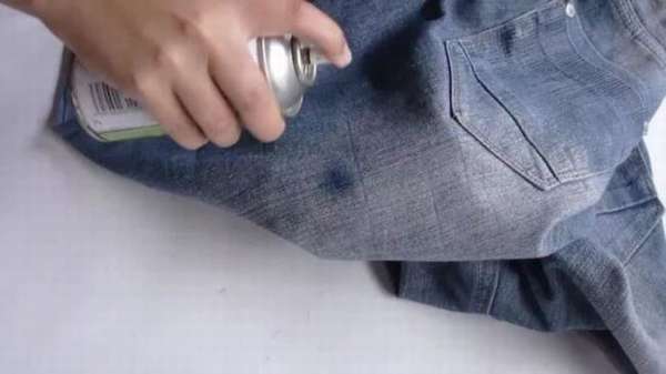 Как начисто отстирать с джинс машинное масло?