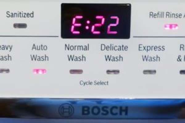 Ошибка Е22 в посудомоечной машине Bosch